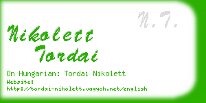 nikolett tordai business card